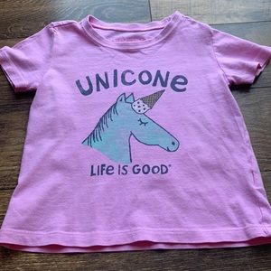 Life Is Good Girls 4T Unicorn T-shirt